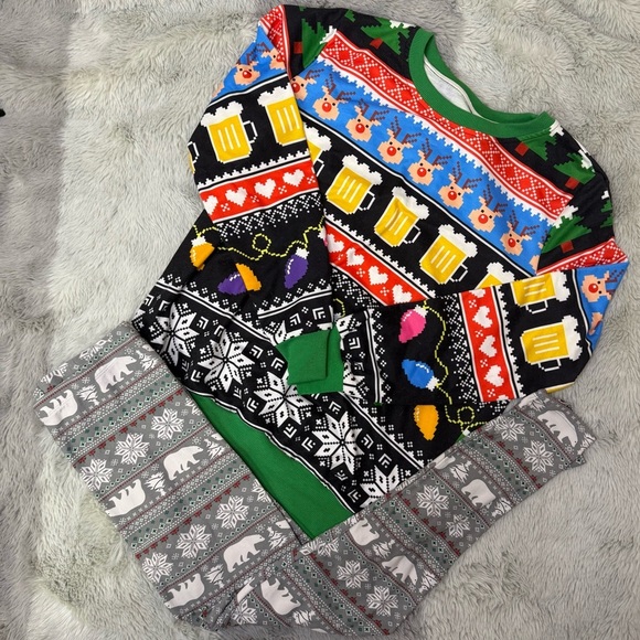 Ardene Pants - Festive Outfit | Holiday Bundle Polar Bear Leggings and Ugly Christmas Sweater